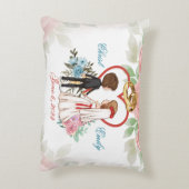 Eeuwige Liefde Bewaar de Datum Trouwdag Persoonlij Accent Kussen (Achterkant (Verticaal))