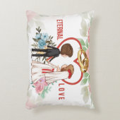 Eeuwige Liefde Bewaar de Datum Trouwdag Persoonlij Accent Kussen (Voorkant(Verticaal))