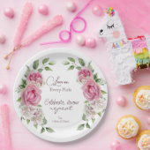 Eeuwige Liefde Bloeit Bruiloft Papier Bord (Feest)