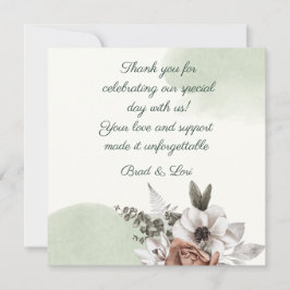 Eeuwige Liefde Bloemige Salie Bedankkaart