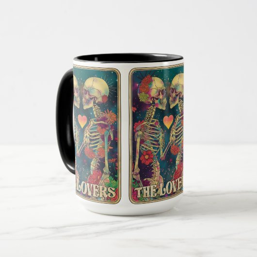 Eeuwige Liefde brouwt hier! ☕💀❤️ de geliefden Tar Mok (Voorkant links)