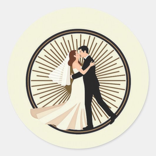 Eeuwige Liefde Cirkelvormige Sticker (Voorkant)