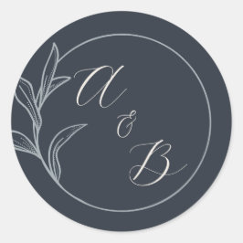 eeuwige liefde | Deep Blue | huwelijksuitnodiging Ronde Sticker