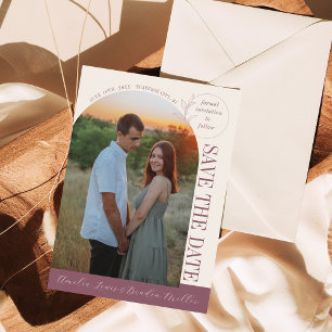 eeuwige liefde Deep Mauve Arch Save The Date