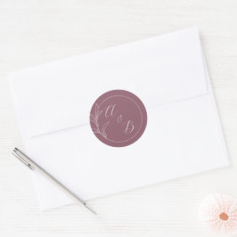 eeuwige liefde | Deep Mauve | huwelijksuitnodiging Ronde Sticker