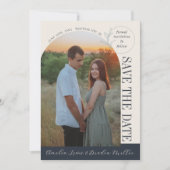 eeuwige liefde | diepblauwe boog | save the date (Voorkant)