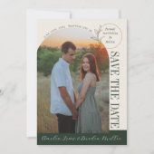 eeuwige liefde | diepgroene boog | save the date (Voorkant)