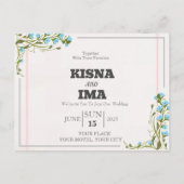 Eeuwige liefde: eenvoudige huwelijksuitnodiging briefkaart (Achterkant)