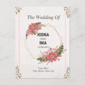 Eeuwige liefde: eenvoudige huwelijksuitnodiging briefkaart (Voorkant)