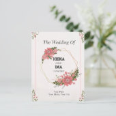 Eeuwige liefde: eenvoudige huwelijksuitnodiging briefkaart (Staand voorkant)