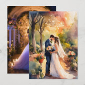 Eeuwige liefde: Elegante bruiloft uitnodiging (Voorkant / Achterkant)