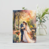 Eeuwige liefde: Elegante bruiloft uitnodiging (Staand voorkant)