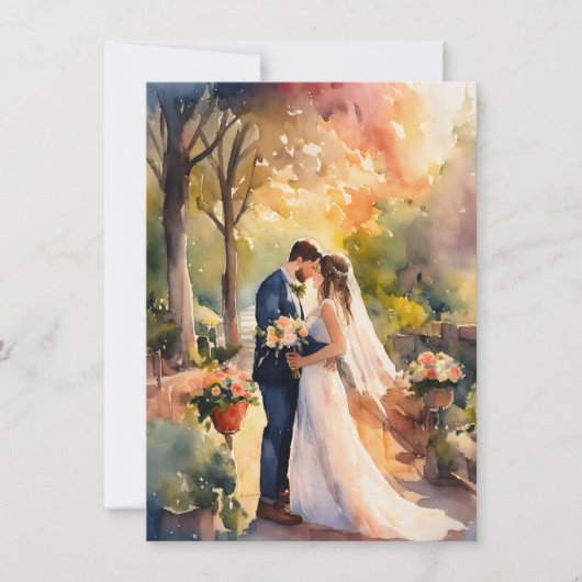 Eeuwige liefde: Elegante bruiloft uitnodiging (Voorkant)