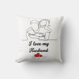 Eeuwige Liefde Embleem: Ik hou van mijn man, vrouw Kussen