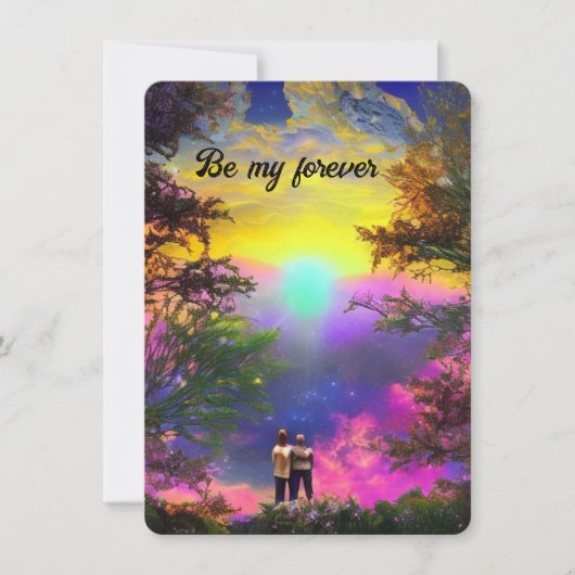 Eeuwige liefde feestdagenkaart (Voorkant)