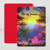 Eeuwige liefde feestdagenkaart (Voorkant / Achterkant)