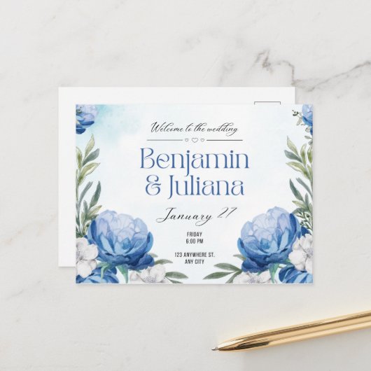 Eeuwige Liefde: Gefeliciteerd met je bruiloft Briefkaart (Voorkant / Achterkant in situ)