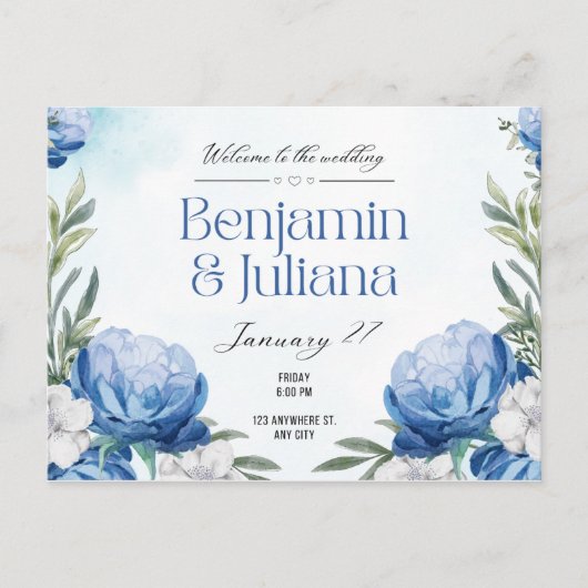 Eeuwige Liefde: Gefeliciteerd met je bruiloft Briefkaart (Voorkant)