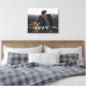 "Eeuwige Liefde" Gepersonaliseerde bruiloft Welkom Canvas Afdruk (Insitu (Slaapkamer))