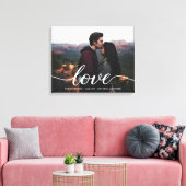 "Eeuwige Liefde" Gepersonaliseerde bruiloft Welkom Canvas Afdruk (Insitu (Woonkamer))