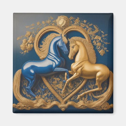 Eeuwige Liefde: Gouden Omarm Magneet (Voorkant)