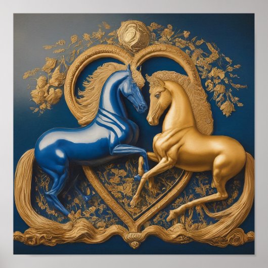 Eeuwige Liefde: Gouden Omarm Poster (Voorkant)