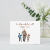 Eeuwige Liefde grootvader en kleinkinderen Briefkaart (Staand voorkant)
