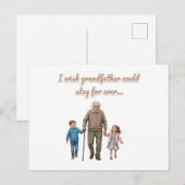 Eeuwige Liefde grootvader en kleinkinderen Briefkaart (Voorkant / Achterkant)