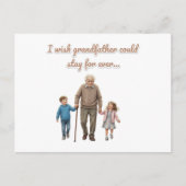 Eeuwige Liefde grootvader en kleinkinderen Briefkaart (Voorkant)