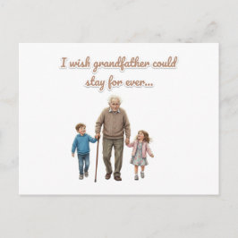 Eeuwige Liefde grootvader en kleinkinderen Briefkaart