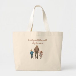 Eeuwige Liefde grootvader en kleinkinderen Grote Tote Bag