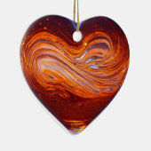 "Eeuwige Liefde: Handgemaakte keramische hart Orna Keramisch Ornament (Rechts)