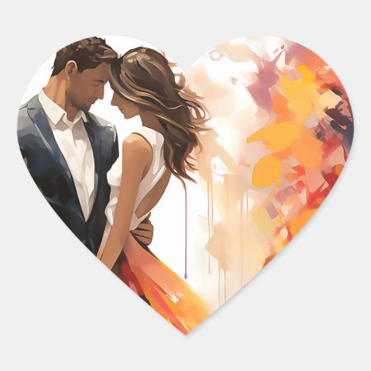 Eeuwige Liefde Hart Sticker Favor Bag Seal (Voorkant)