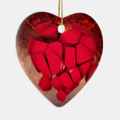 Eeuwige Liefde:  hartontwerp. Keramisch Ornament (Rechts)