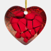 Eeuwige Liefde:  hartontwerp. Keramisch Ornament (Voorkant)