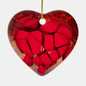 Eeuwige Liefde:  hartontwerp. Keramisch Ornament (Achterkant)