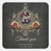 Eeuwige liefde in de duisternis. vierkante sticker (Voorkant)