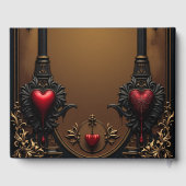 Eeuwige liefde in de schaduw van gotische duistern gastenboek (Achterkant)