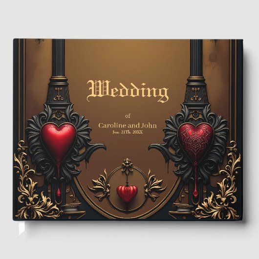 Eeuwige liefde in de schaduw van gotische duistern gastenboek (Voorkant)