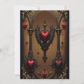 Eeuwige liefde in de schaduw van gotische duistern save the date (Achterkant)