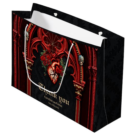 Eeuwige liefde in de schaduw van rozen. groot cadeauzakje (Voorkant Gekanteld)