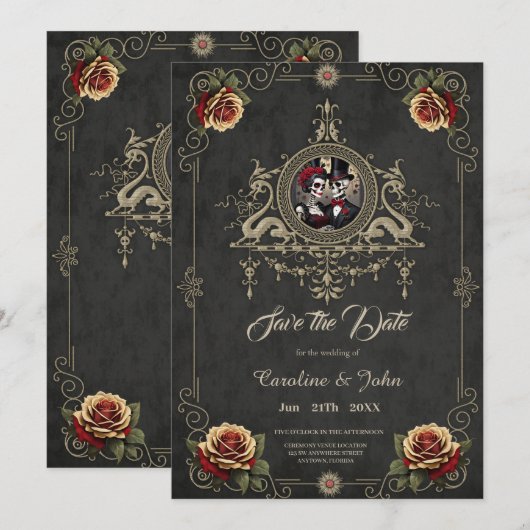 Eeuwige liefde in het donker save the date (Voorkant / Achterkant)