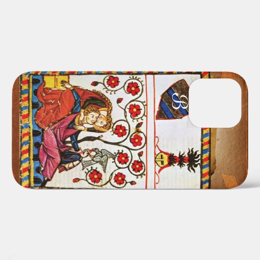 EEUWIGE LIEFDE INITIALEN perkament Case-Mate iPhone Case (Achterkant (horizontaal))