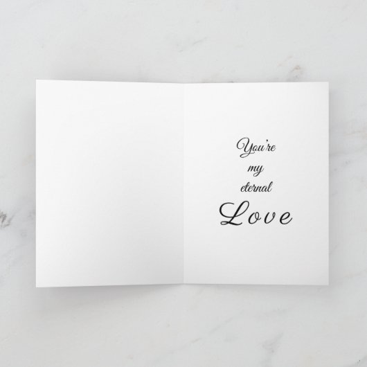 "Eeuwige Liefde" Liefde Kaart (Binnen)