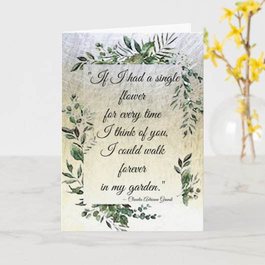 "Eeuwige Liefde" Liefde Kaart (Gele Bloem)