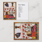 EEUWIGE LIEFDE, Middeleeuwse Liefhebbers Rode Roze Visitekaartje (Voorkant / Achterkant)