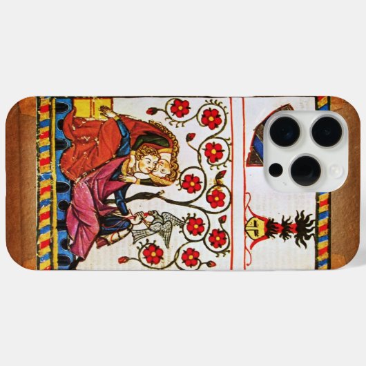 EEUWIGE LIEFDE Middeleeuwse Miniatuur Pergament Case-Mate iPhone Case (Achterkant (horizontaal))