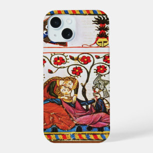 EEUWIGE LIEFDE Middeleeuwse Miniatuur Perkament iPhone 15 Hoesje