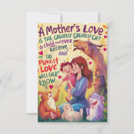 "Eeuwige Liefde: Moederdag Wenskaart Collecti Bedankkaart