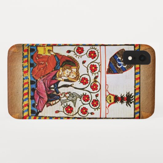 EEUWIGE LIEFDE MONOGRAM perkament Case-Mate iPhone Case (Achterkant (horizontaal))